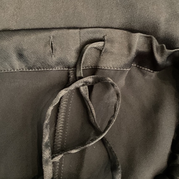 Zara Black Satin Blouse Drawstring Bottom, Size S - Picture 6 of 6